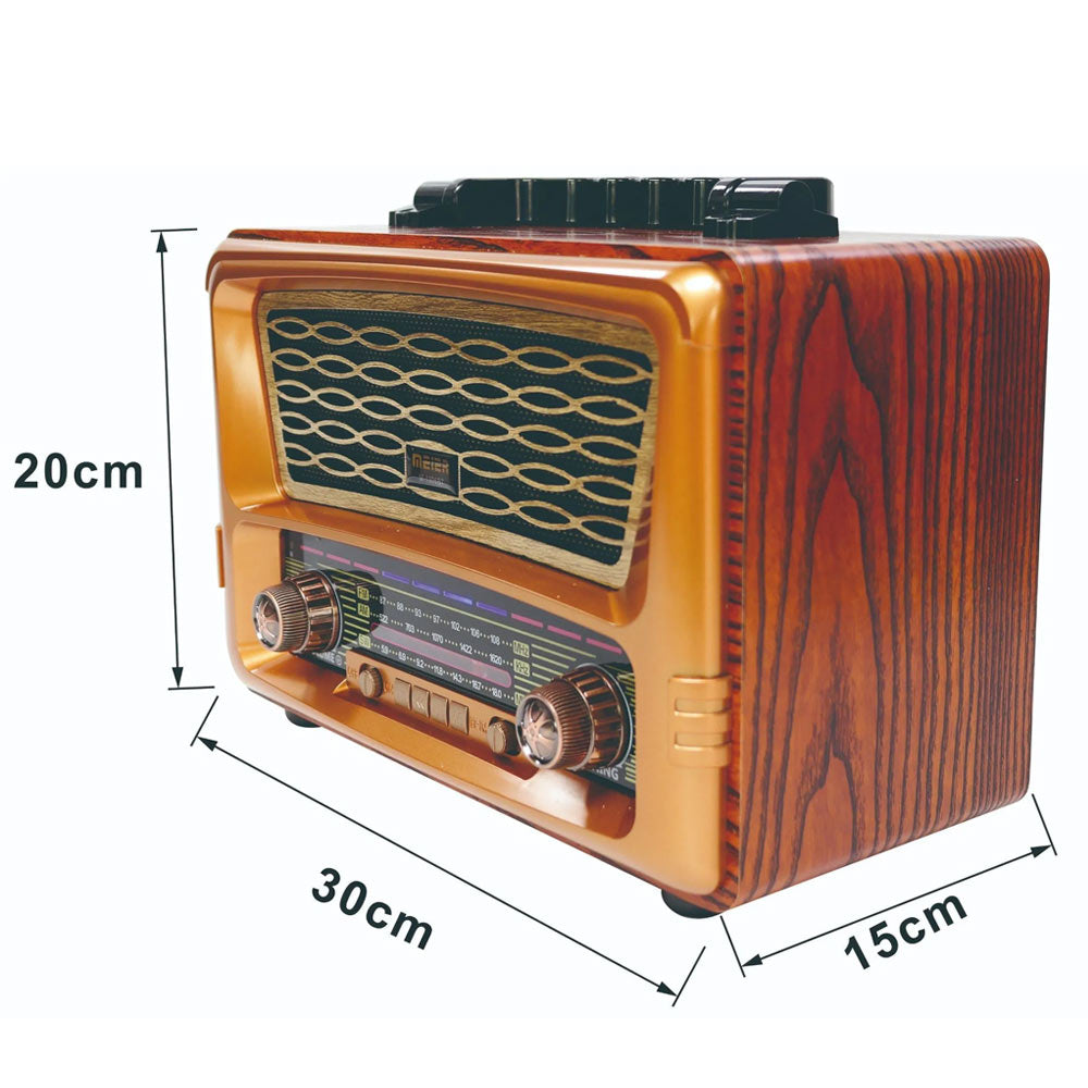 جهاز Meier M-1806bt محمول بثلاث نطاقات AM FM Sw، طقم صوت محمول
