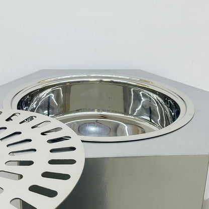 دوة و شواية معدنية سداسي الشكل