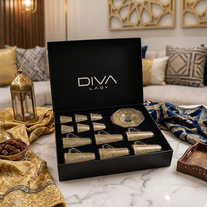 طقم استكانة وفنجان 18قطعة