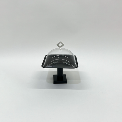 طبق تقديم كيك بغطاء صغير