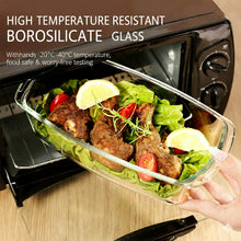 طبق فرن زجاجي مستطيل