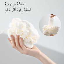 ليفة استحمام فاخرة مزدوجة الطبقات بتصميم بيضاوي ناعم – 14 سم