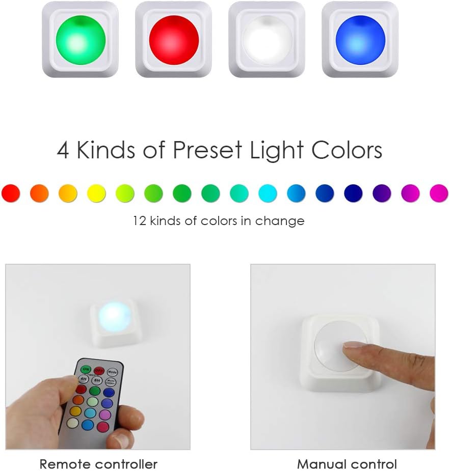 Decdeal 4.5V 1W RGB مصابيح LED بألوان مختلفة