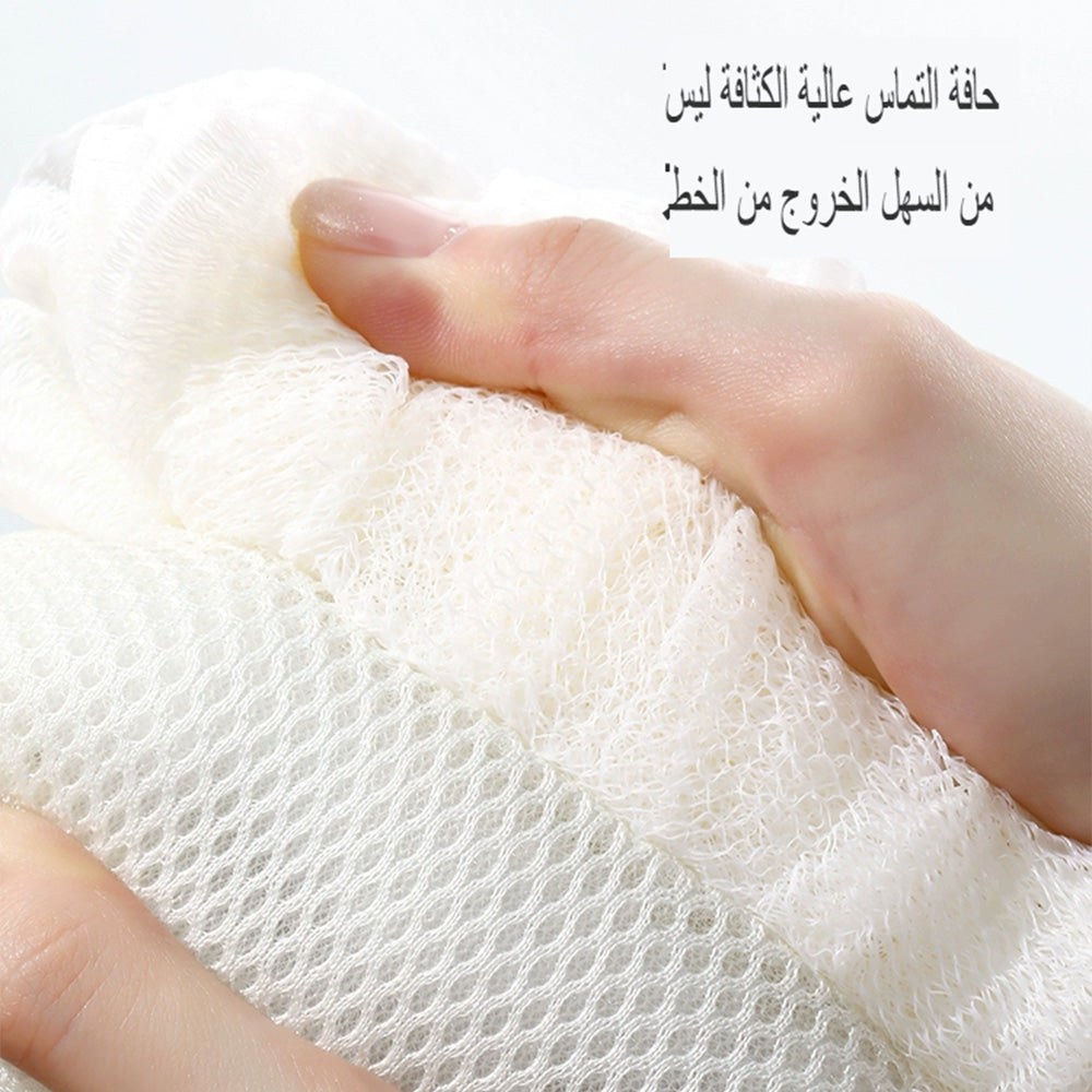 ليفة استحمام فاخرة مزدوجة الطبقات بتصميم بيضاوي ناعم – 14 سم