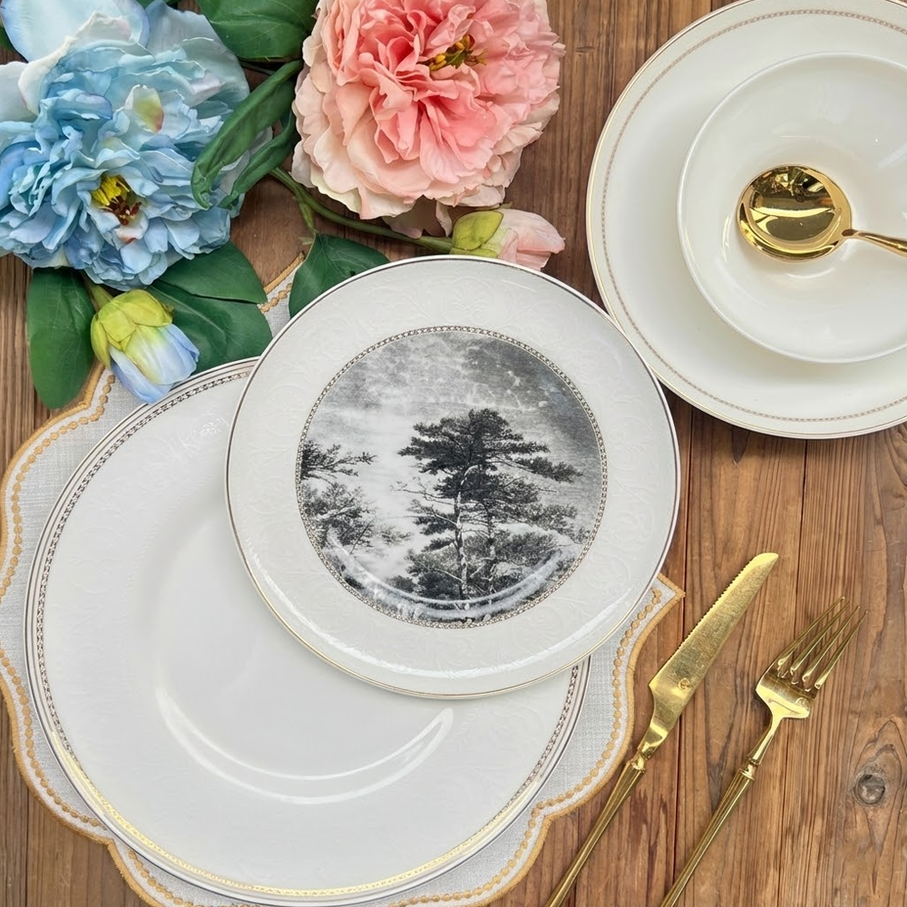 طقم أطباق مائدة فاخر 24 قطعة