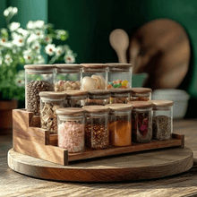 مجموعة توابل زجاجية 14 قطعة