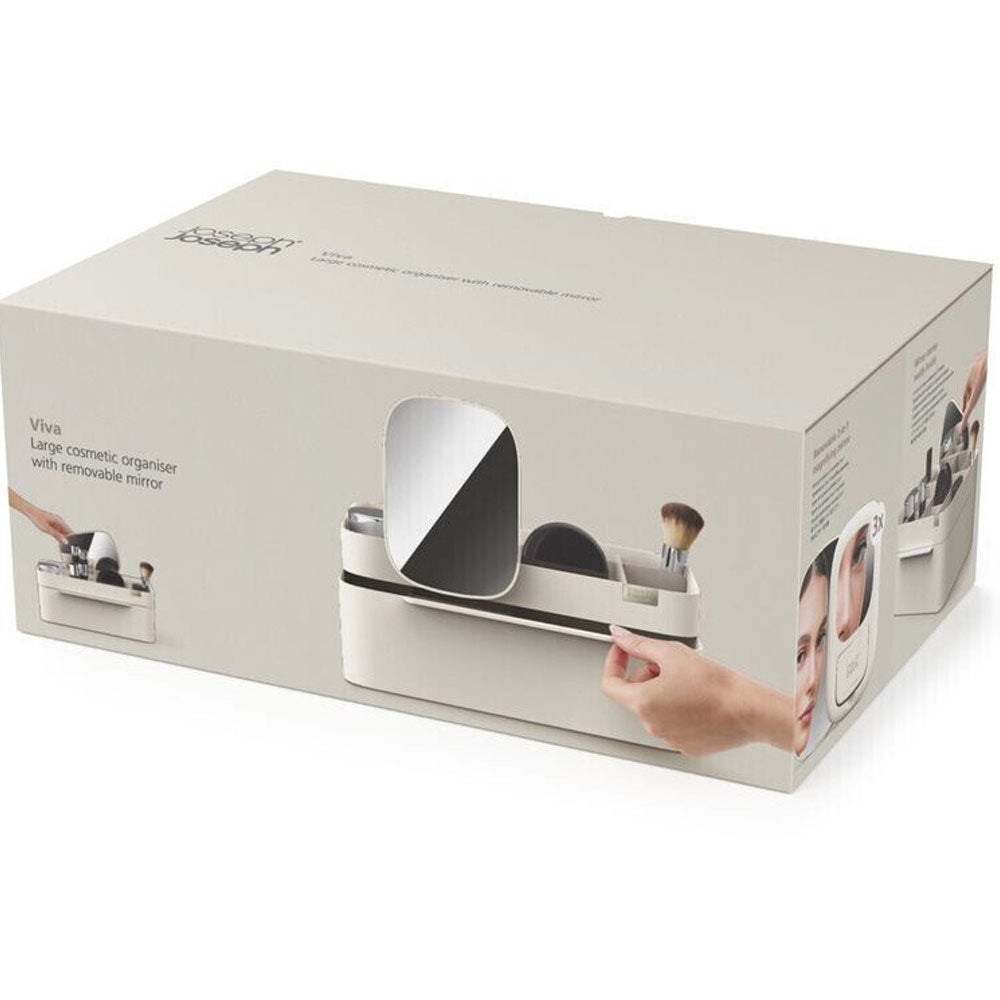 ‏منظم مستحضرات التجميل مع درج ، مرآة‏