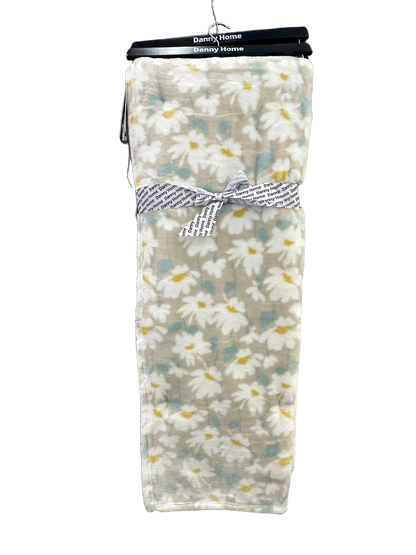 بطانية قطيفة ناعمة فاخرة مزخرفة ورد