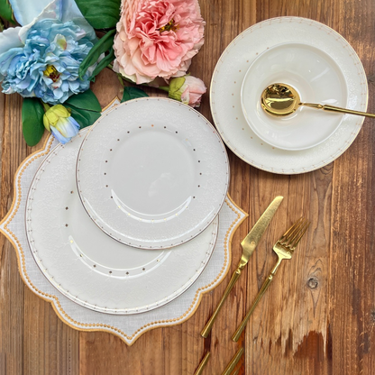 طقم أطباق مائدة فاخر 24 قطعة