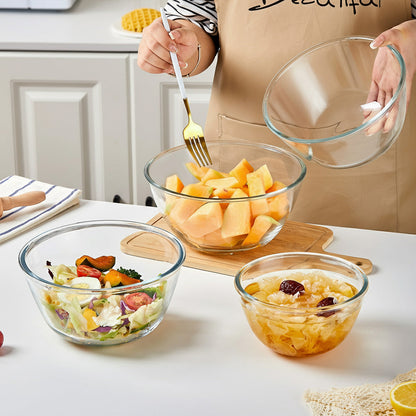 مجموعة أوعية زجاجية