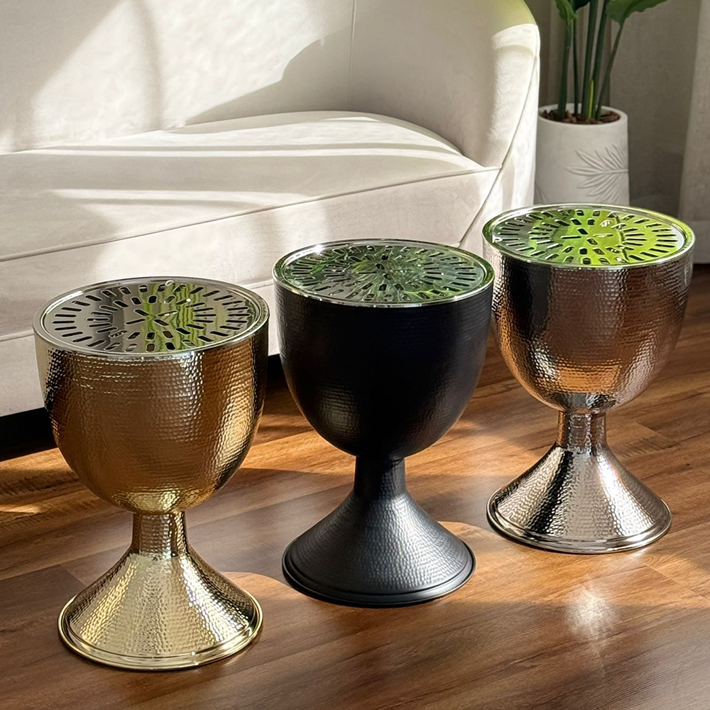 دوة و شواية معدنية على شكل كأس