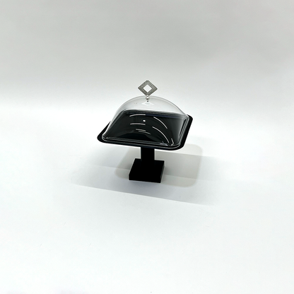 طبق تقديم كيك بغطاء صغير