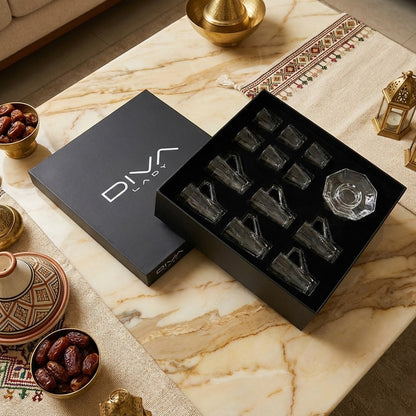 طقم استكانة وفنجان 18قطعة