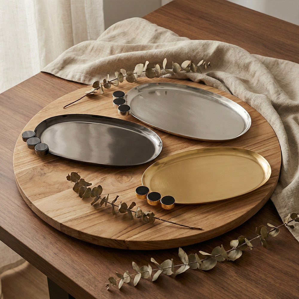 صينية تقديم بيضاوية