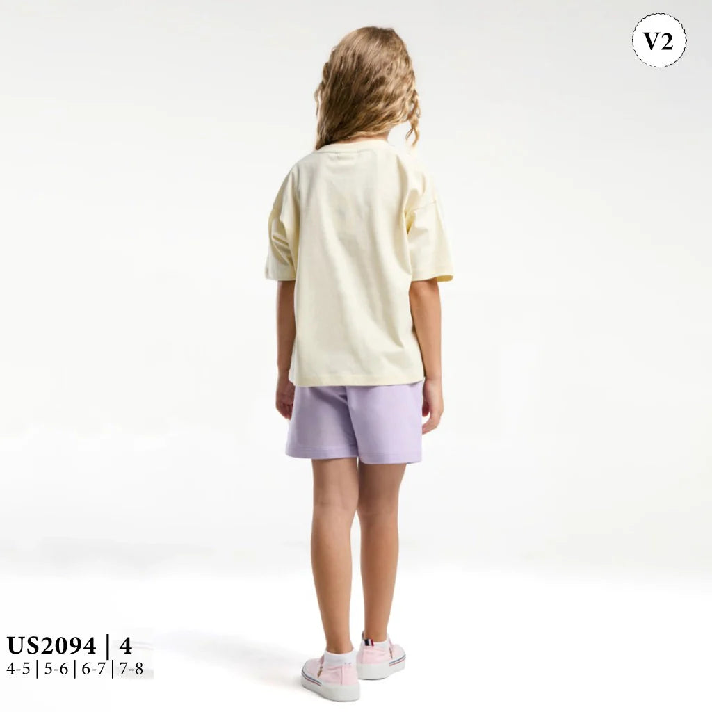 طقم بناتى بطبعة زهرة