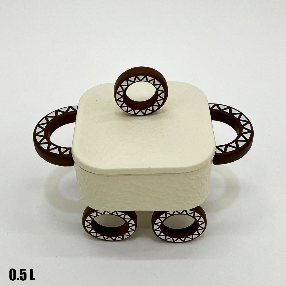 سخان طعام زجاجي مربع صغير 0.5 لتر