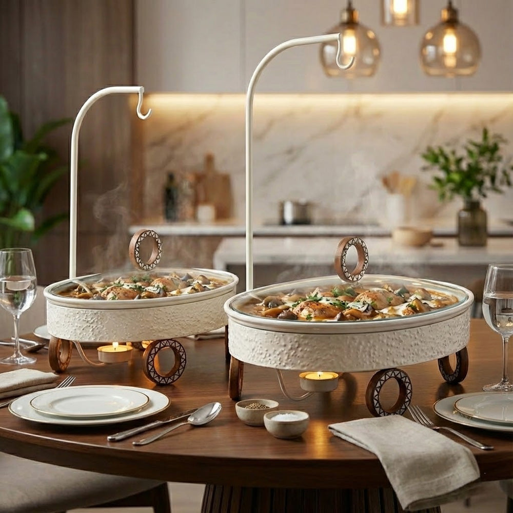 سخان بوفيه بيضاوي بغطاء معلق