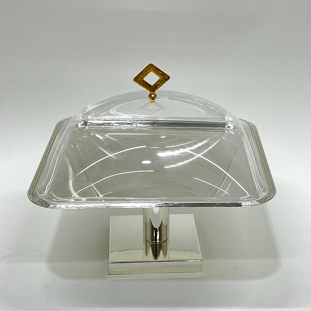 طبق تقديم كيك بغطاء كبير