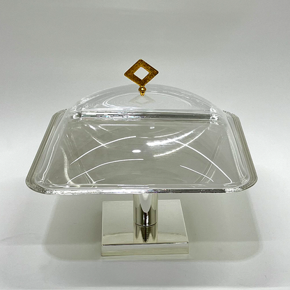 طبق تقديم كيك بغطاء كبير