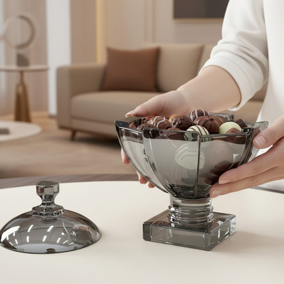 وعاء تقديم زجاجي