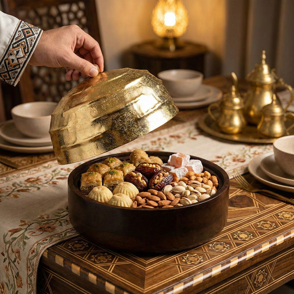 وعاء تقديم مع غطاء