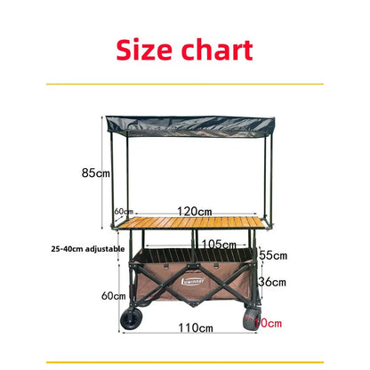 عربة متعددة الاستخدامات قابلة للطي
