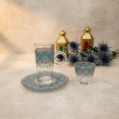 طقم استكانة وفنجان 18قطعة