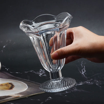 كوب آيس كريم زجاجي كلاسيكي