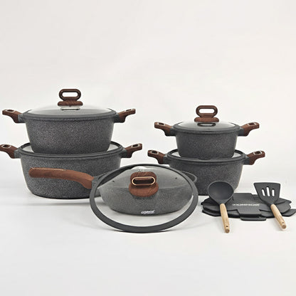 مجموعة أواني طهي من الجرانيت 15 قطعة