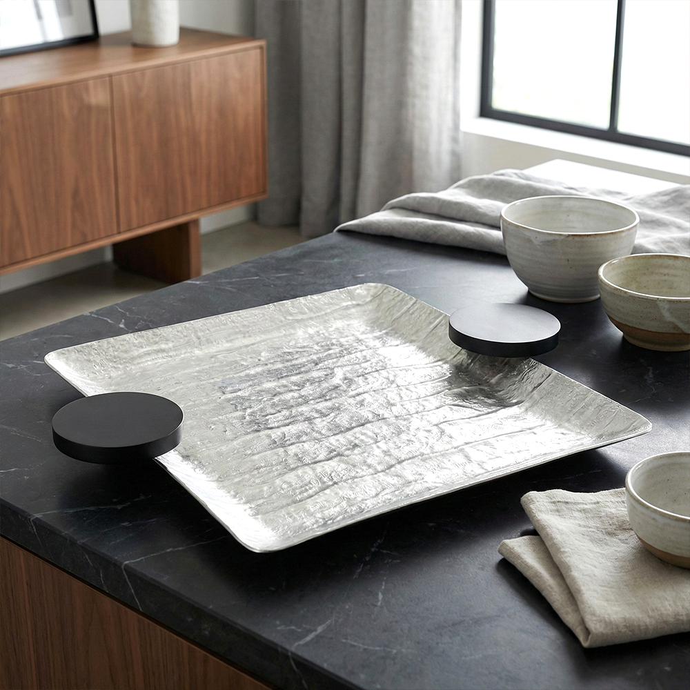 صينية تقديم مربعة صغيرة