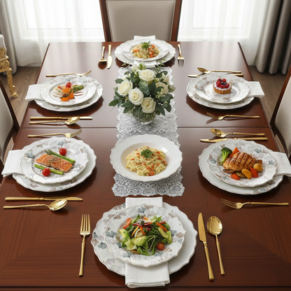 طقم أطباق مائدة فاخر 24 قطعة