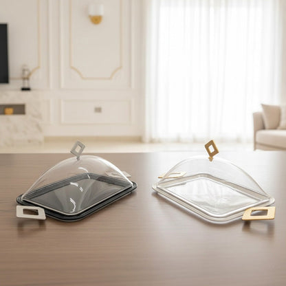 طبق تقديم صغير مع غطاء