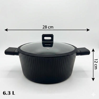 مقلاة طهي بغطاء زجاج