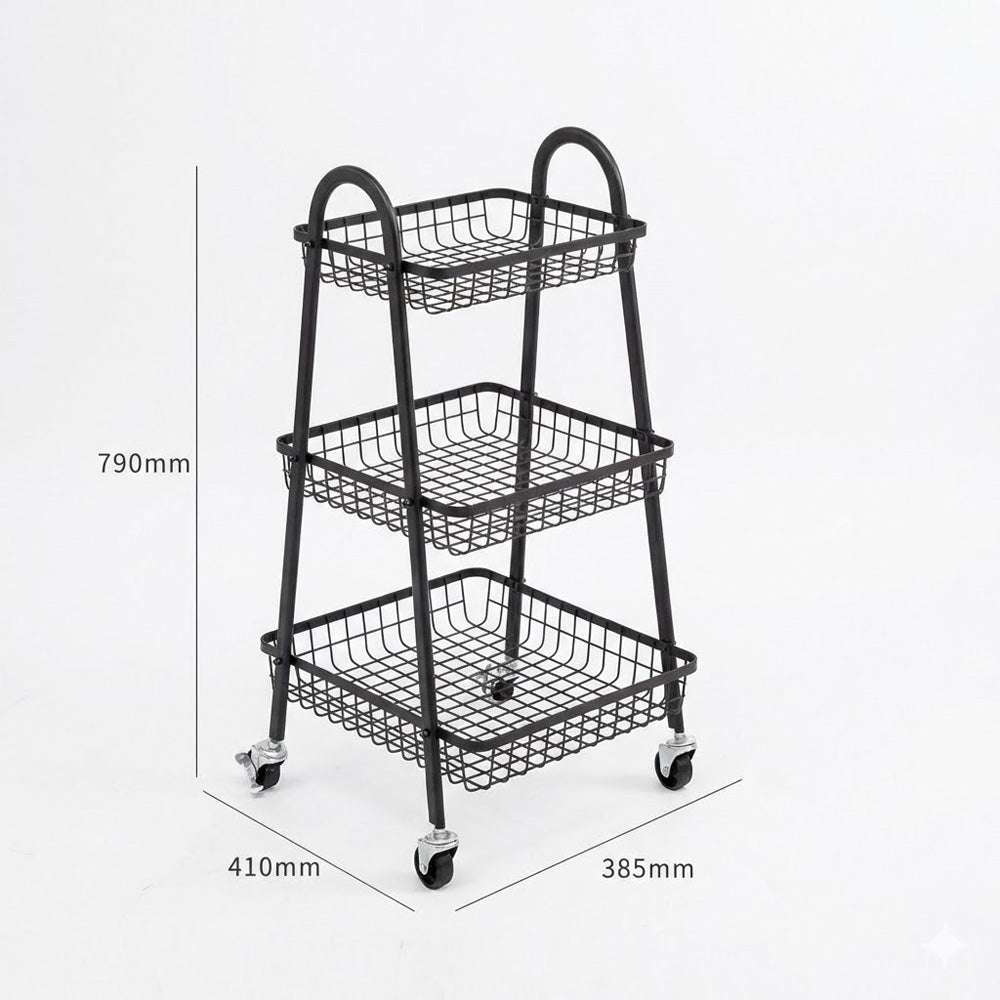 سلة تخزين بثلاثة أرفف