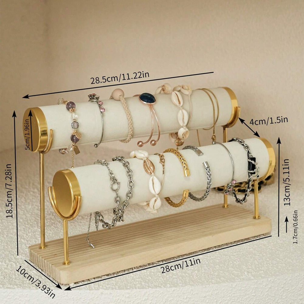 حامل زوجي لتنظيم المجوهرات والساعات