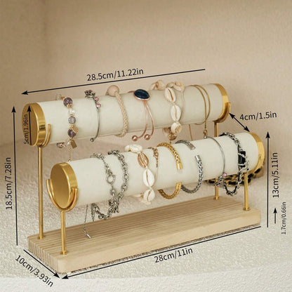 حامل زوجي لتنظيم المجوهرات والساعات