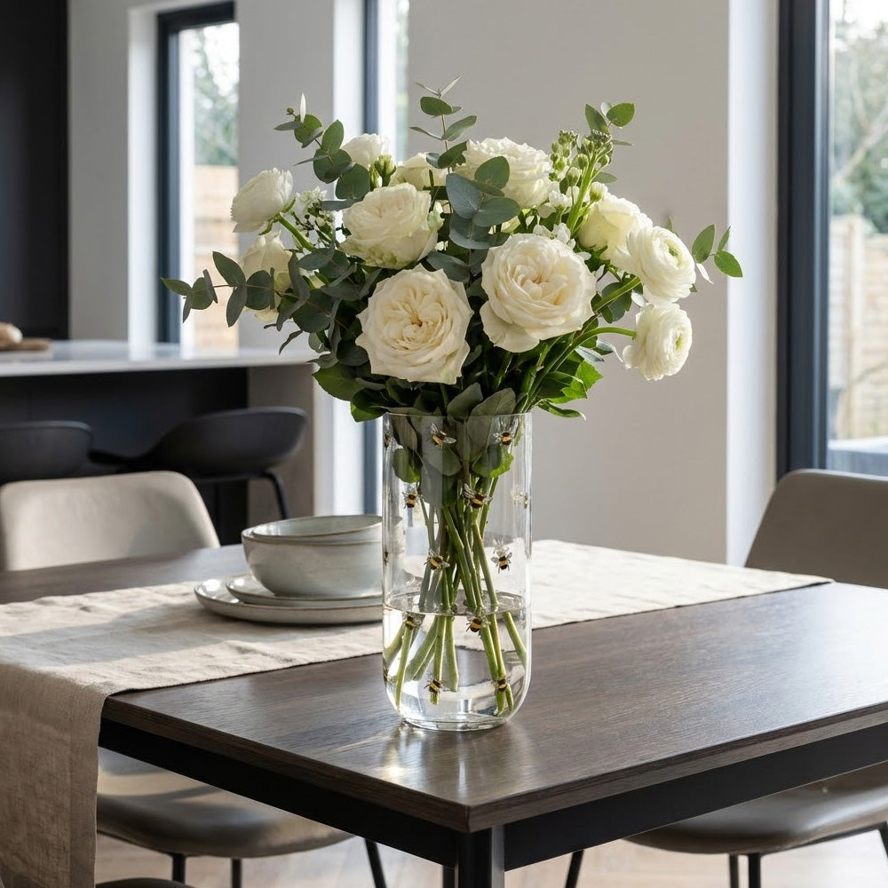 مزهرية زجاجية 25 سم