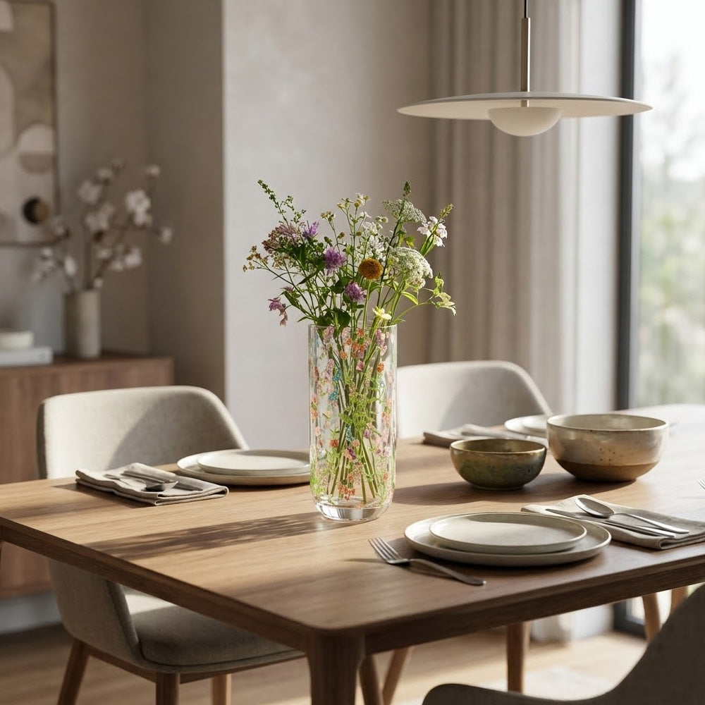 مزهرية زجاجية 25 سم