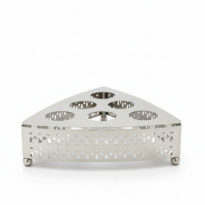 صينية تقديم معدنية بنقوش هندسية