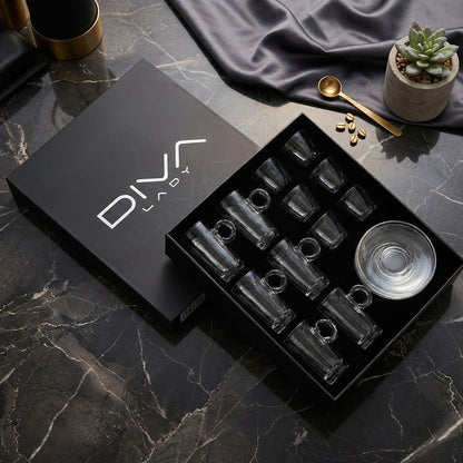 طقم استكانة وفنجان 18 قطعة