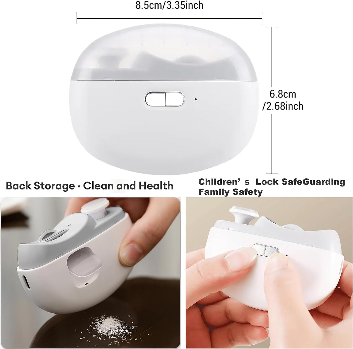 مقص أظافر أوتوماتيكي مع ضوء وسرعتين