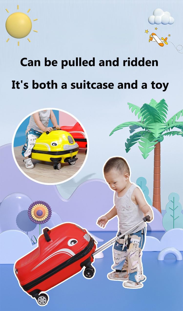 حقيبة سفر للأطفال بعجلات قابل للركوب