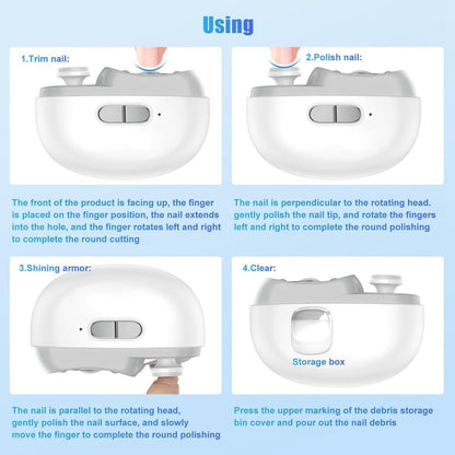 مقص أظافر أوتوماتيكي مع ضوء وسرعتين