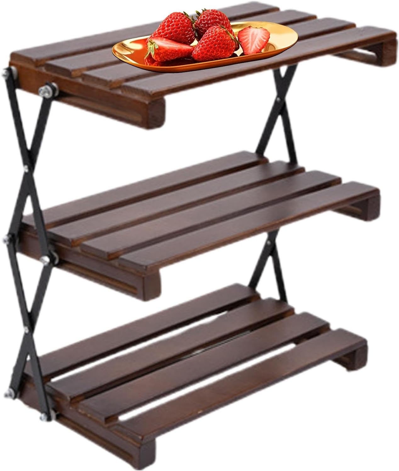 طاولة تخييم خشبية محمولة للخارج