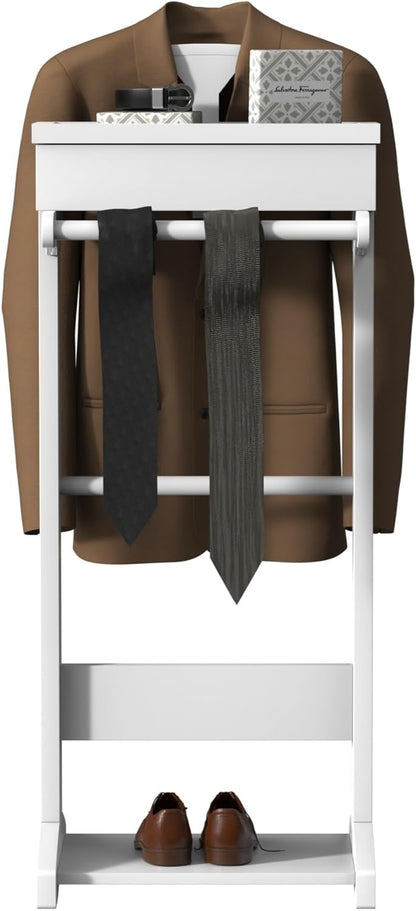 حامل ملابس مع طاولة علوية