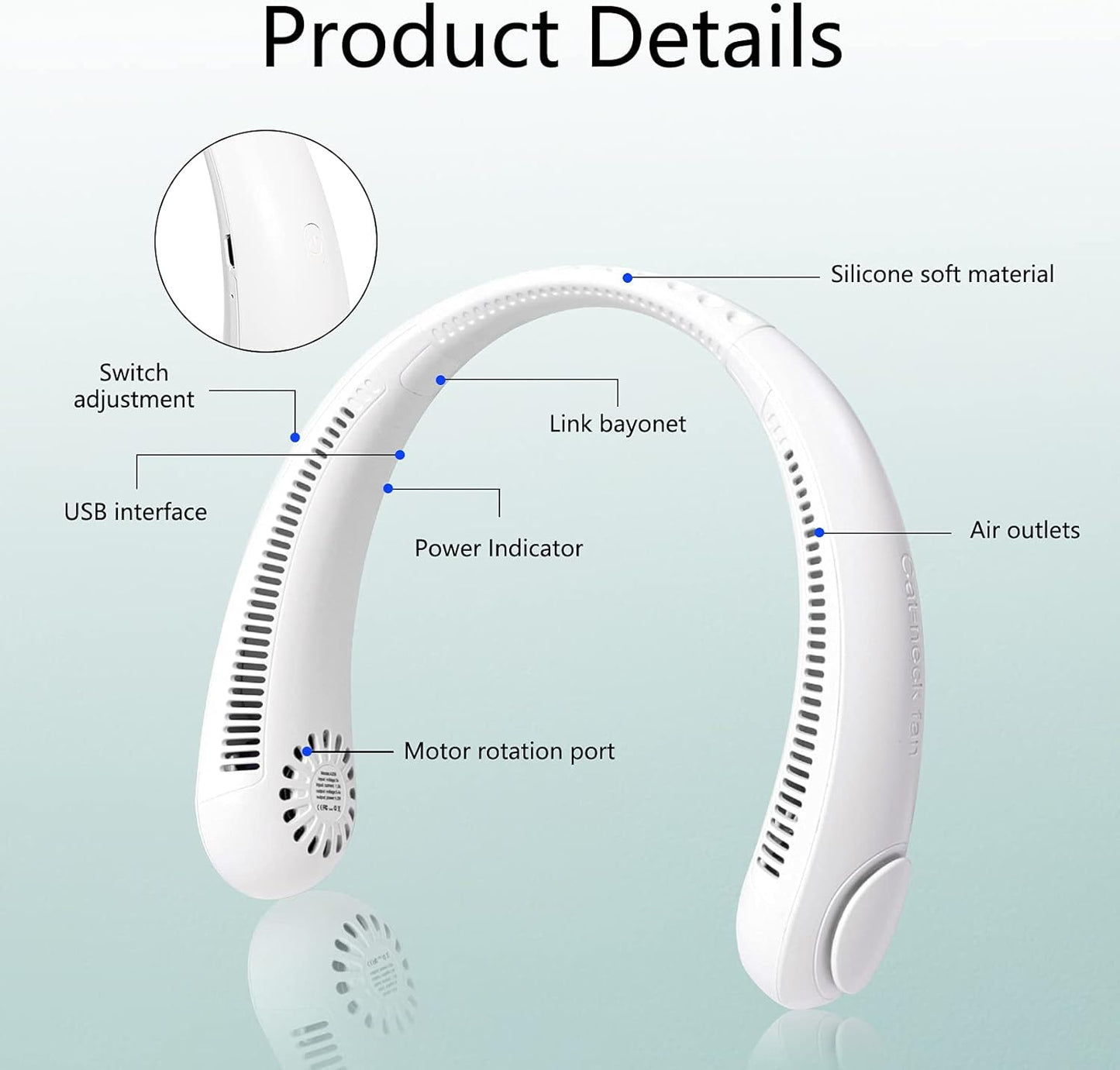 مروحة رقبة محمولة من ARCTIC AIR قابلة للشحن