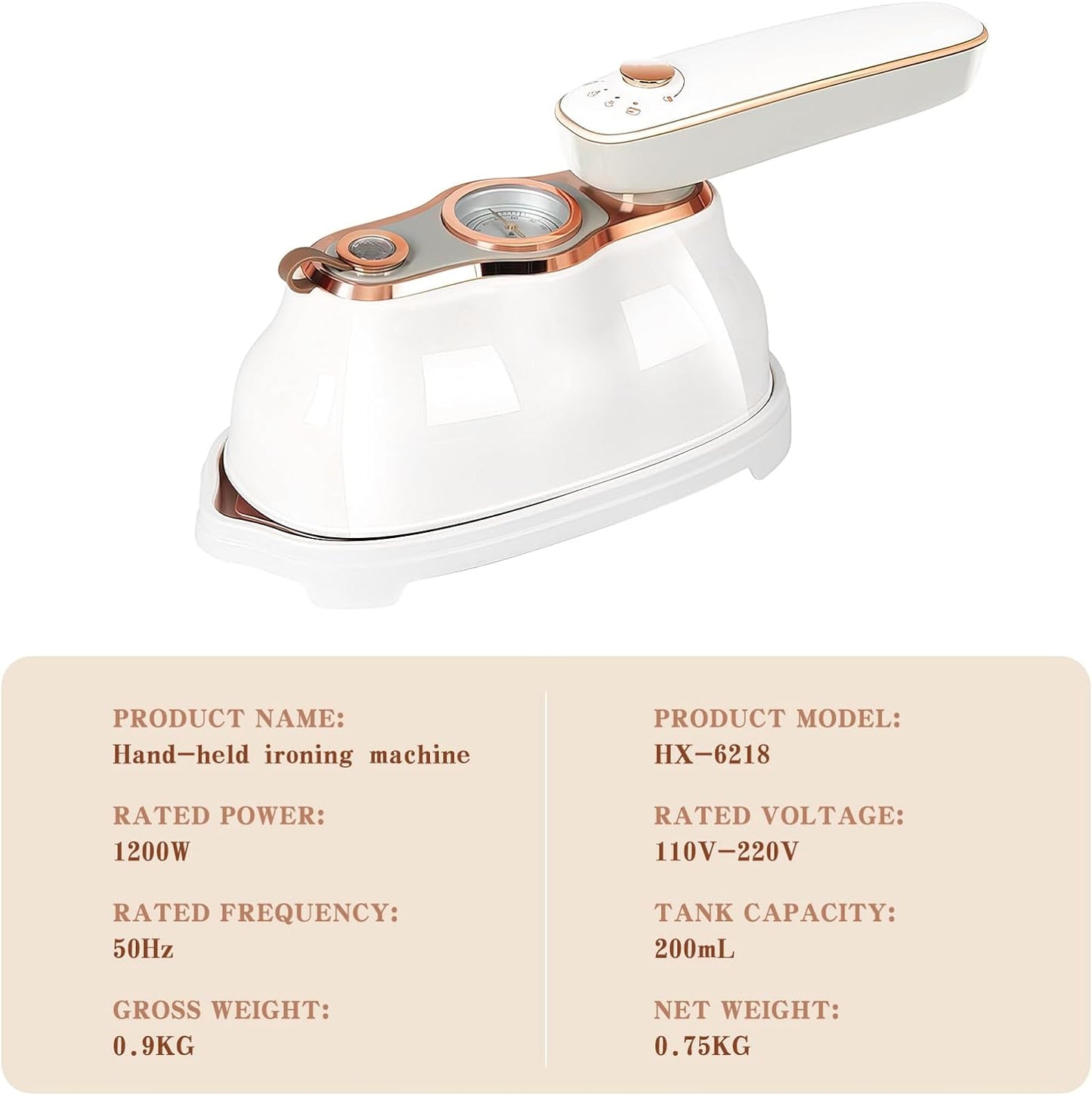 Portable steam iron for home and travel