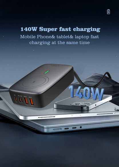 شاحن لاسلكي متعدد المنافذ بقوة 140 وات من لدنيو Q4010