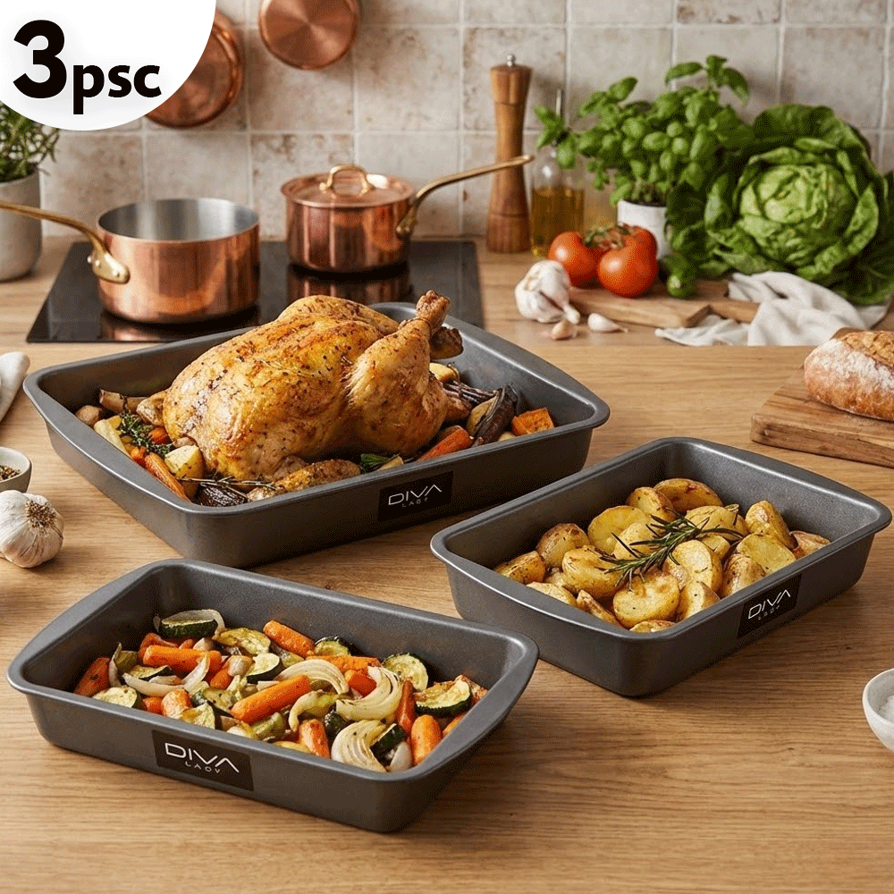 طقم صواني تحميص 3 قطع