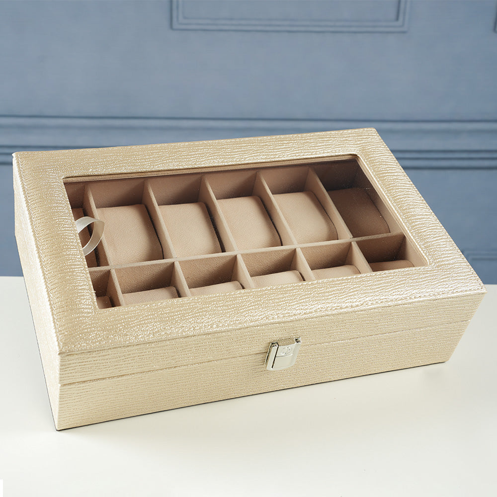 صندوق عرض ساعات أنيق ذو 12 فتحة